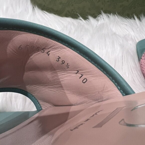 NIB Gucci Marmont Logo Interlocking GG Matelasse Jolie Slide Sandal Mule 39.5 - Picture 9 of 9